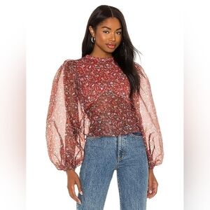 SELKIE Vamp Ghosted Sweater in Crimson Darling